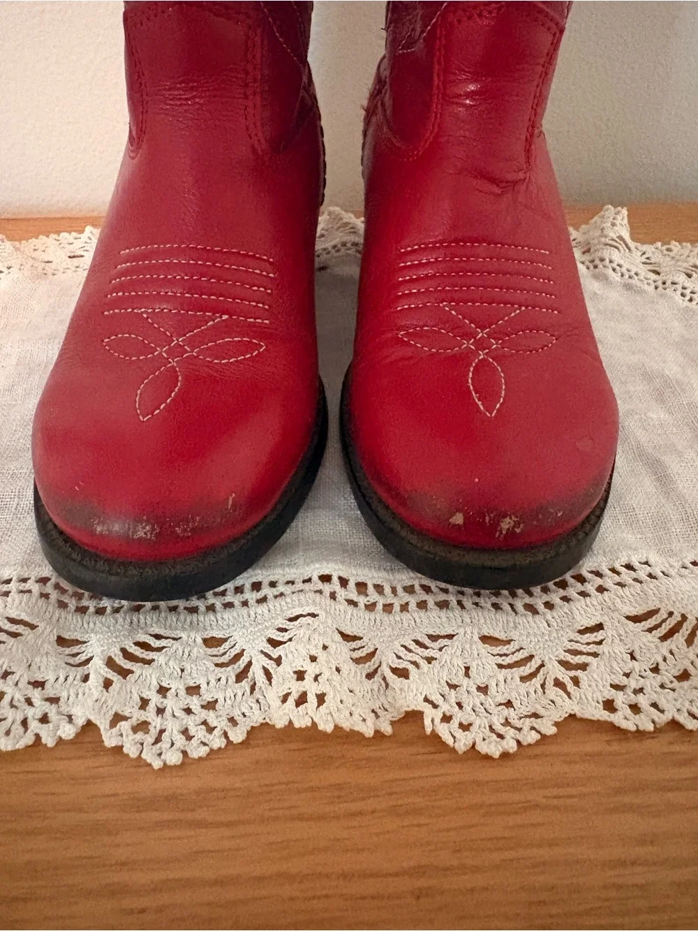 Kids Old West Red Cowboy Boots